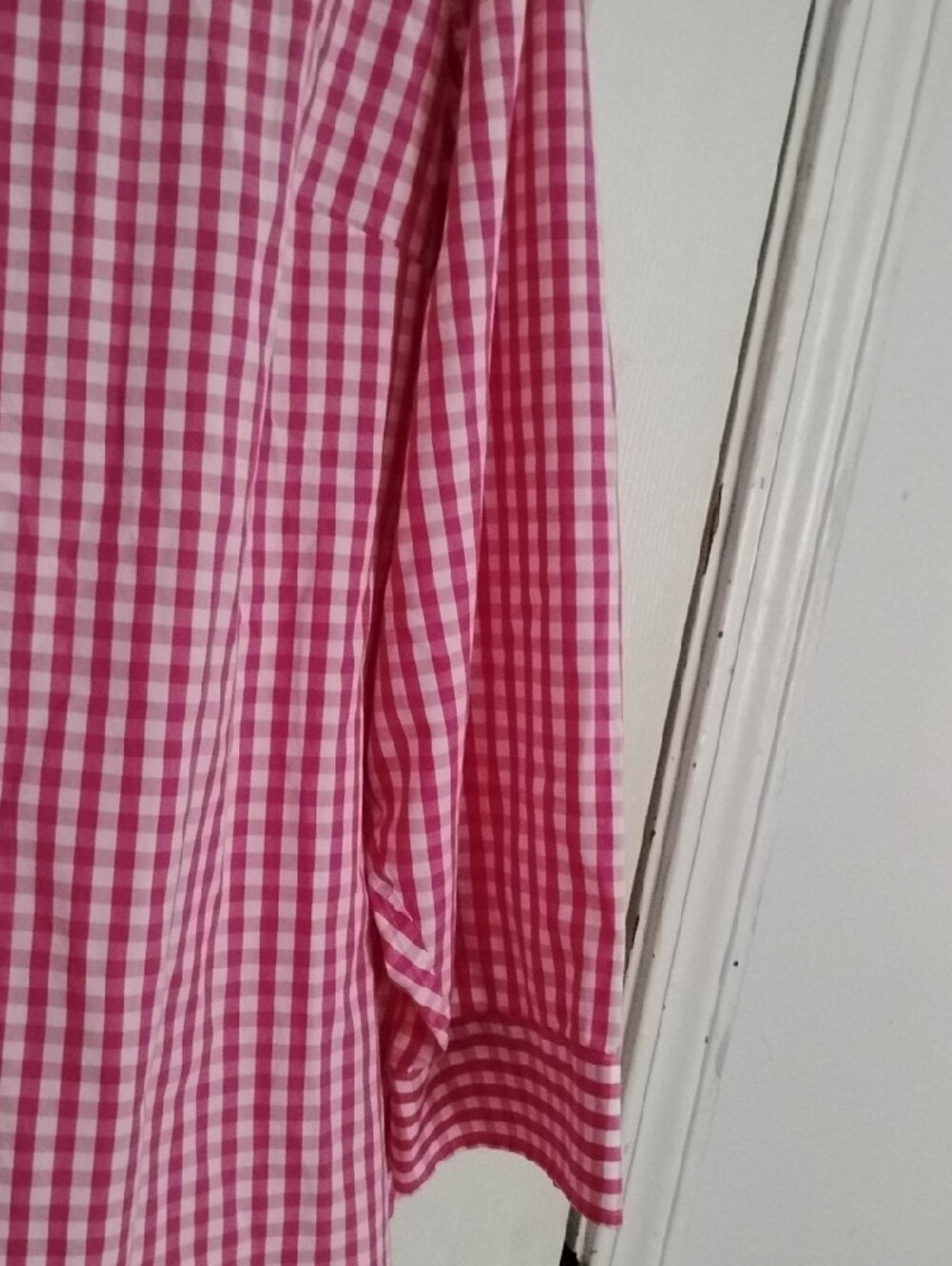 Lands' End Pink and White Gingham Shirt - Picture 3 of 10